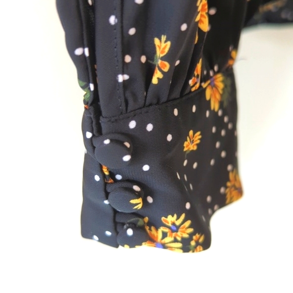 Saks Fifth Avenue Dotted Daisy-Print Blouse S - Picture 11 of 15